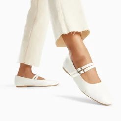 Ballerines Luce blanches à doubles brides
