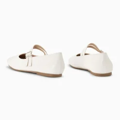 Ballerines Luce blanches à doubles brides
