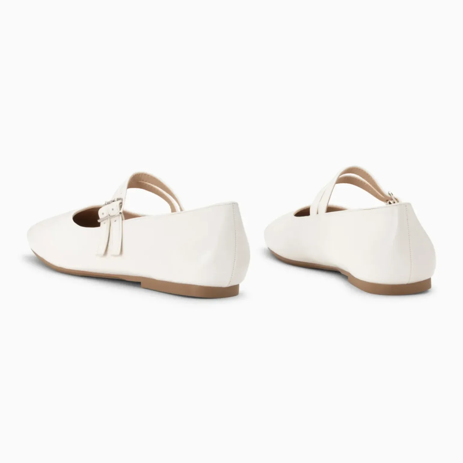 Ballerines Luce blanches à doubles brides