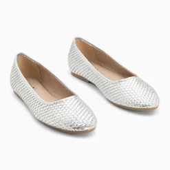 Ballerines Provence tressées argent