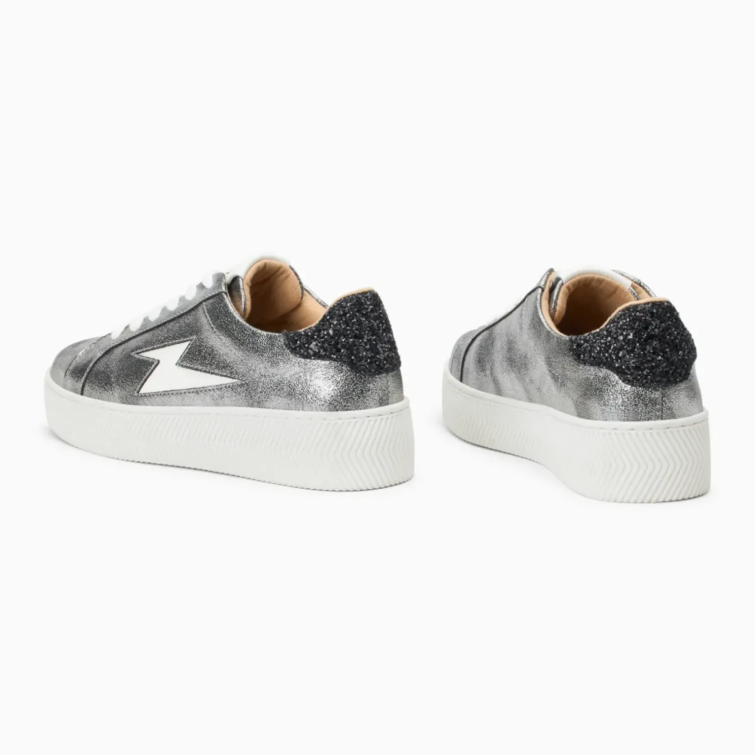 Baskets éclair Elodie anthracite à lacets