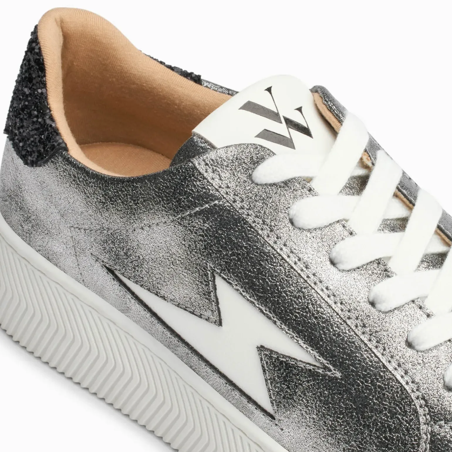 Baskets éclair Elodie anthracite à lacets