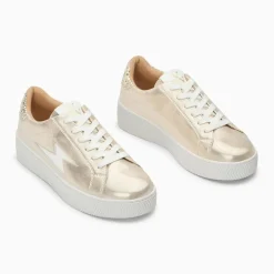 Baskets éclair Elodie champagne à lacets