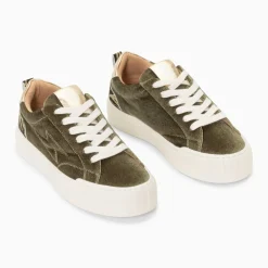Baskets éclair Jessie kaki à lacets