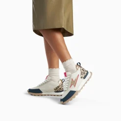 Baskets éclair Keira blanc et marine à semelle running