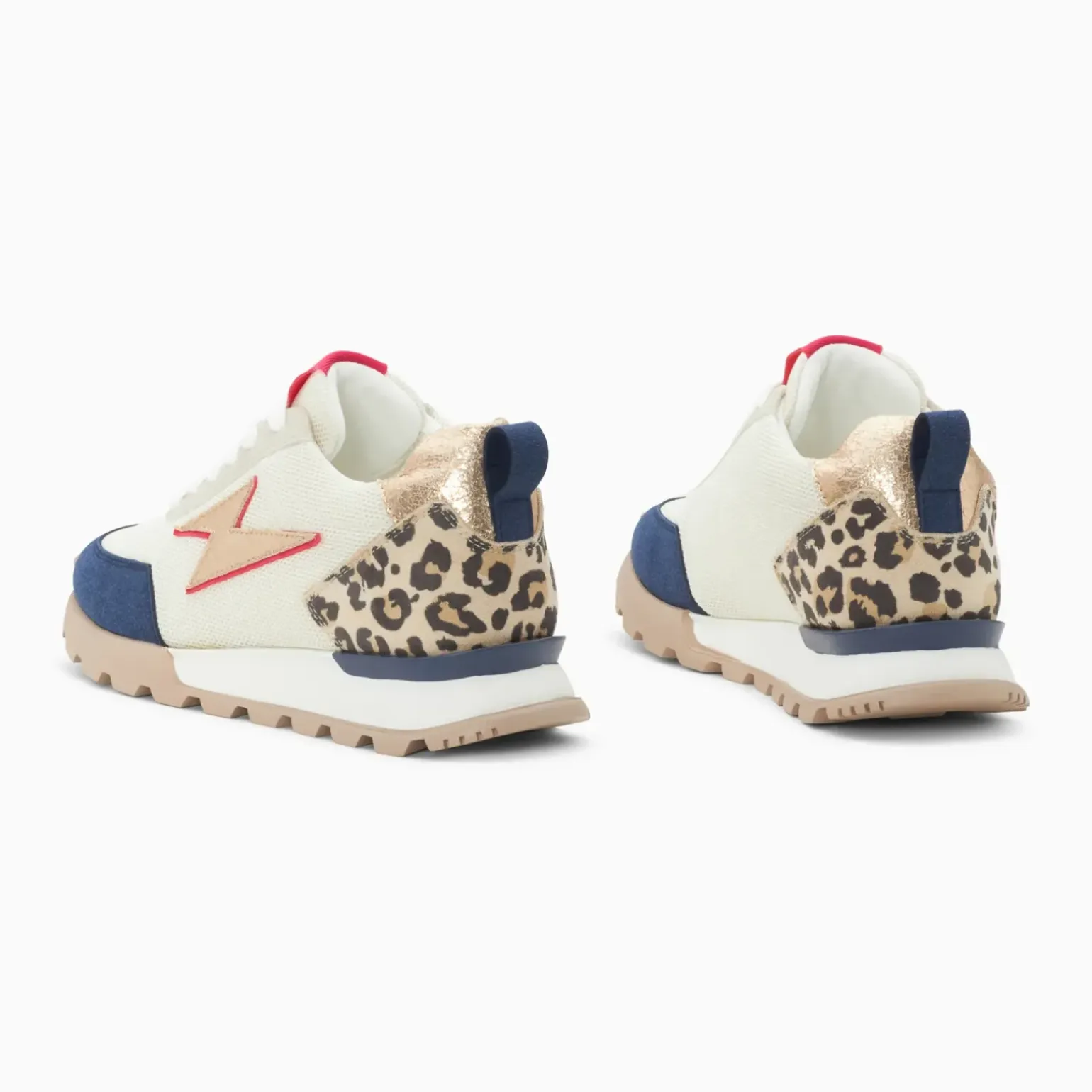 Baskets éclair Keira blanc et marine à semelle running