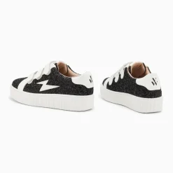 Baskets éclair Marielle à paillettes noires