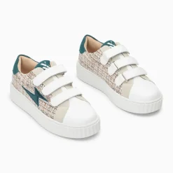 Baskets éclair Thiem en tweed multicolore à scratchs