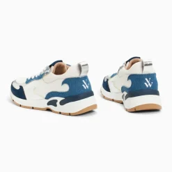 Baskets flamme Juliette blanc et denim