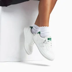 Baskets monogramme Calie blanc et vert