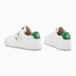 Baskets monogramme Calie blanc et vert