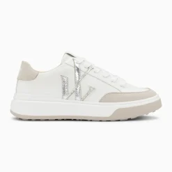 Baskets monogramme Candice blanc et gris