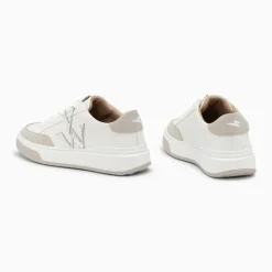 Baskets monogramme Candice blanc et gris