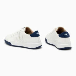 Baskets monogramme Candice blanc et bleu