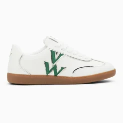 Baskets monogramme Charlize blanc et vert à semelle rétro