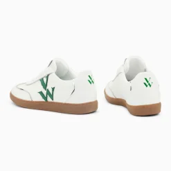 Baskets monogramme Charlize blanc et vert à semelle rétro