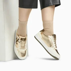 Baskets monogramme Cidem or et kaki