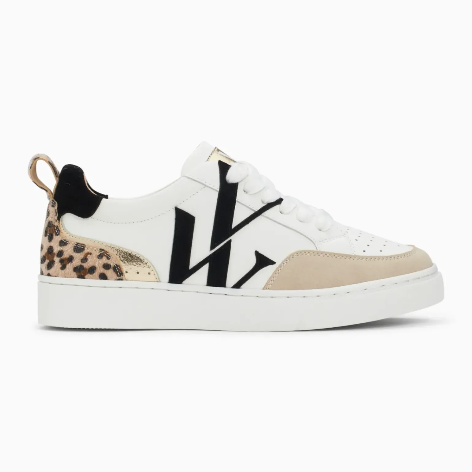Baskets monogramme Luna blanc et noir