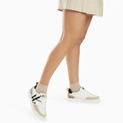 Baskets monogramme Luna blanc et noir