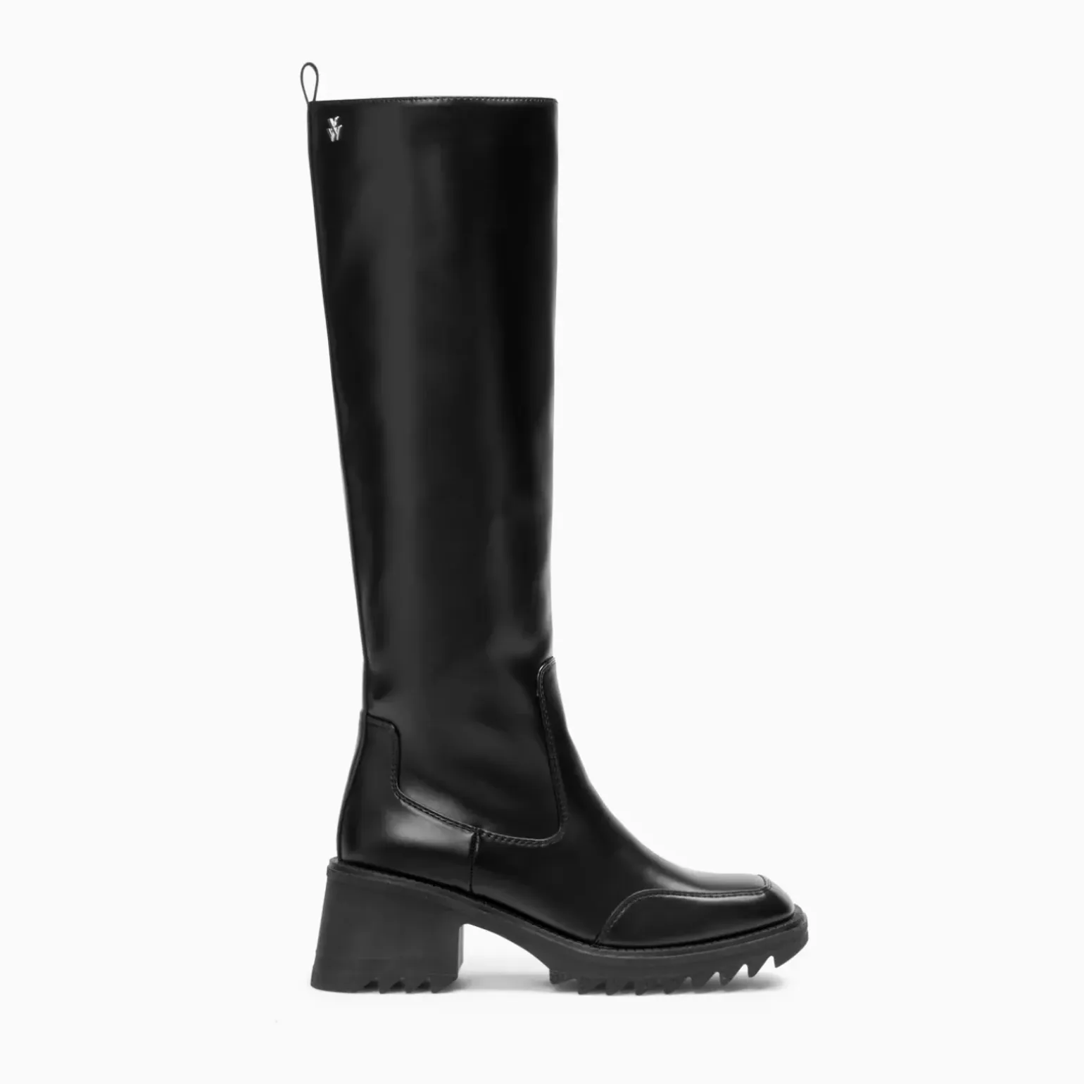 Bottes de pluie Solaine noires à talon cranté
