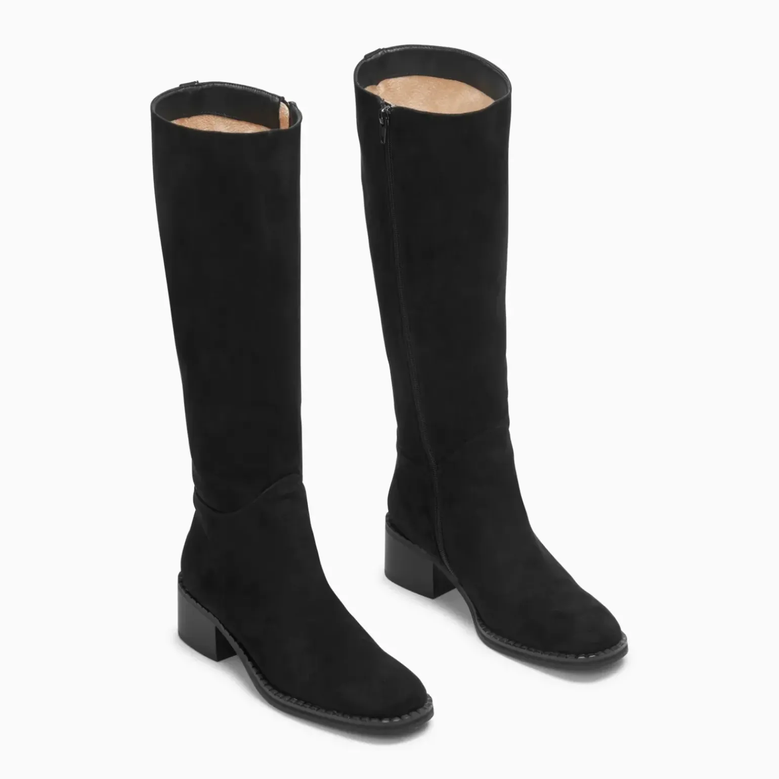 Bottes Irina noires en suédine