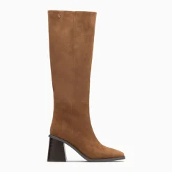 Bottes Rita camel à talon trapèze