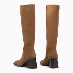 Bottes Rita camel à talon trapèze