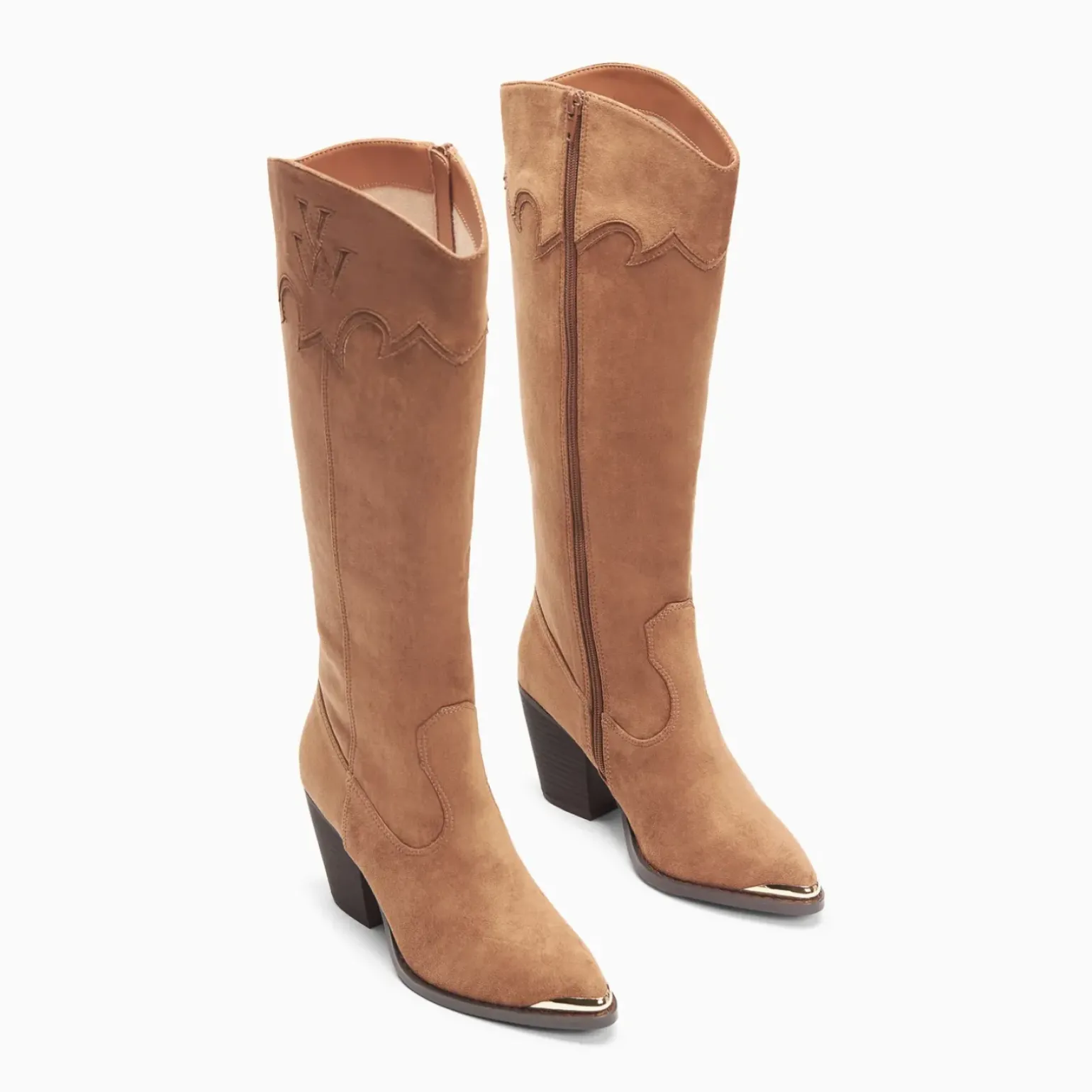 Bottes santiags Maud camel à talon