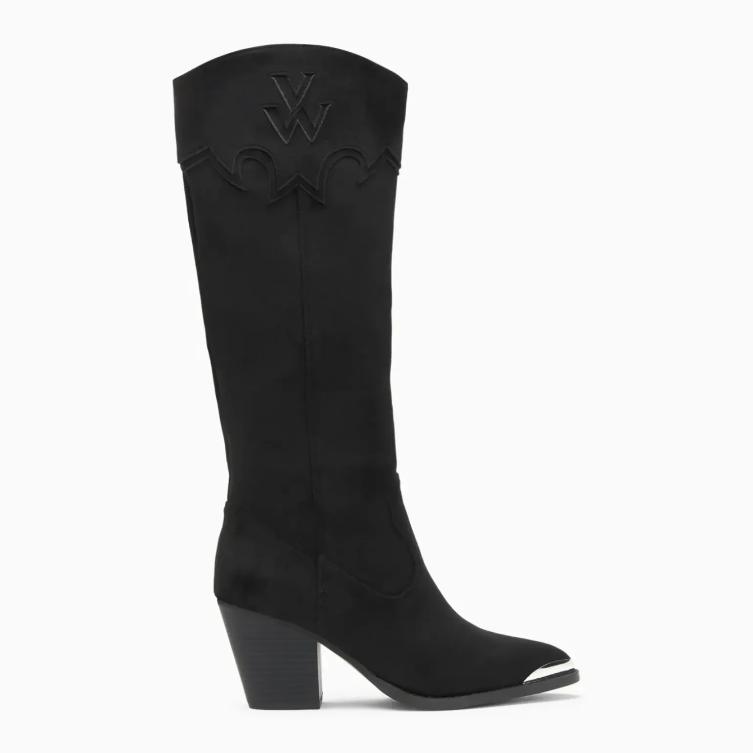 Bottes santiags Maud noires à talon