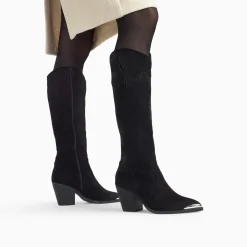 Bottes santiags Maud noires à talon