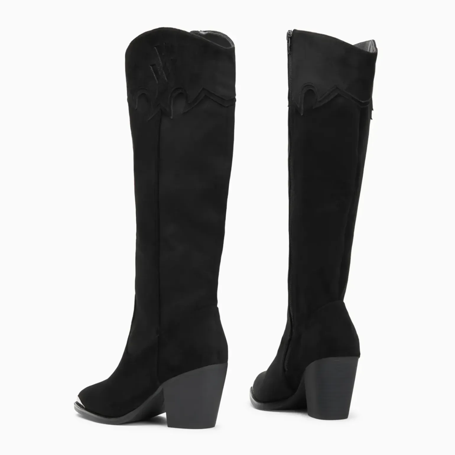 Bottes santiags Maud noires à talon