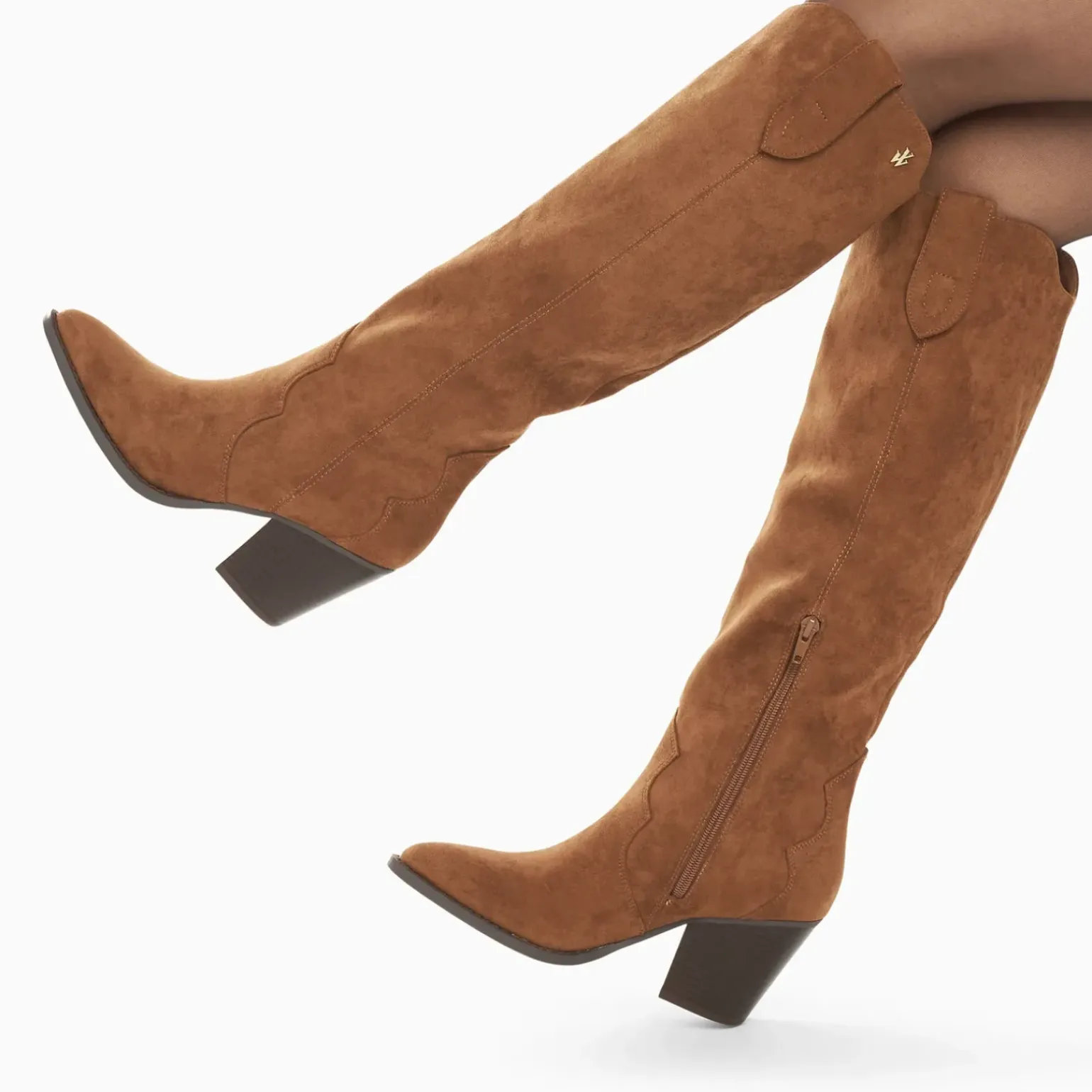 Bottes santiags Sharon camel à talon