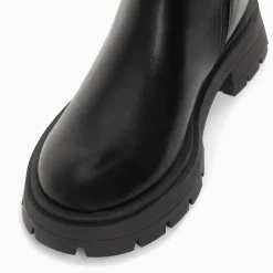 Bottes Sofia noires à semelle crantée