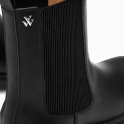 Bottines Chelsea Phoebe noires à semelle oversize