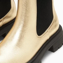 Bottines Chelsea Phoebe or à semelle oversize