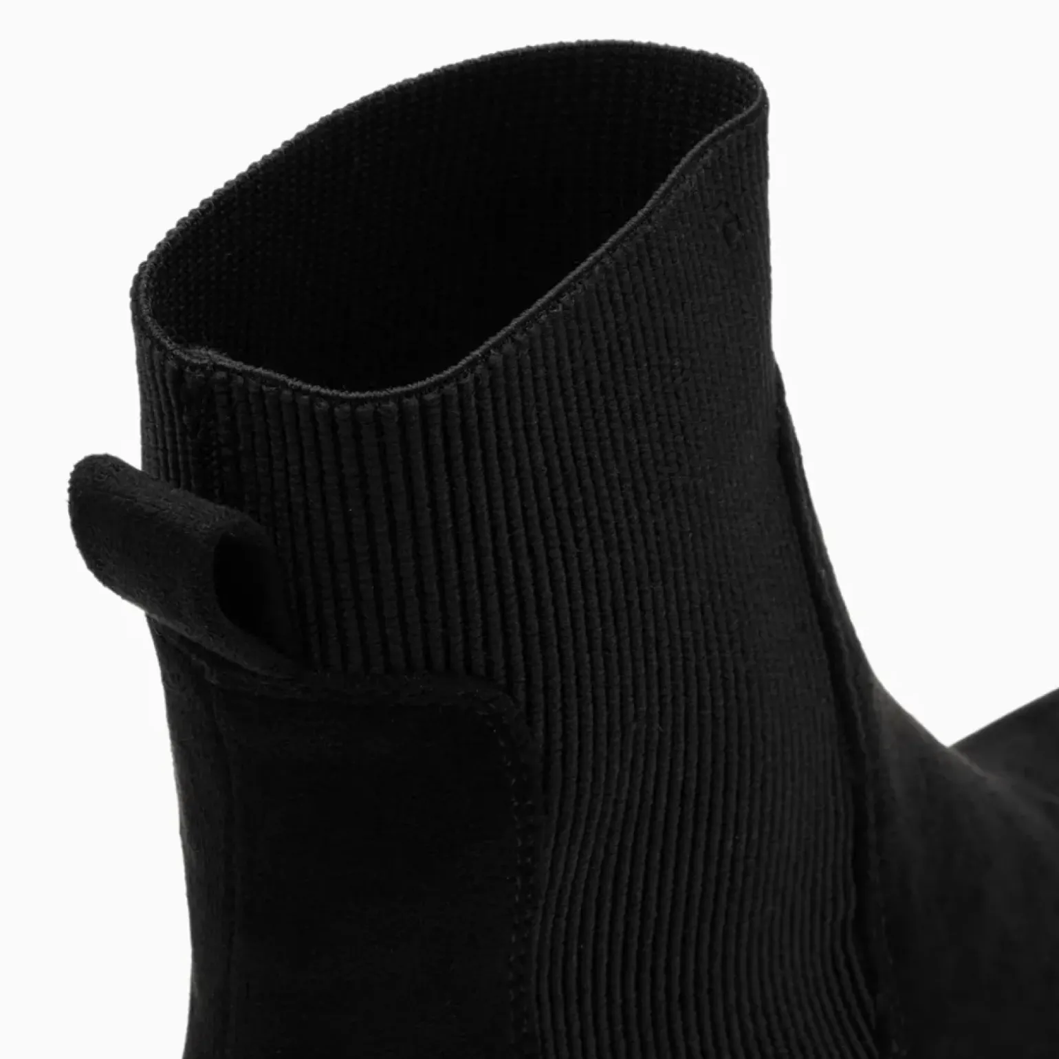 Bottines Chelsea Valérie noires à talon cranté