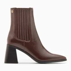 Bottines montantes Taylor marron à talon trapèze