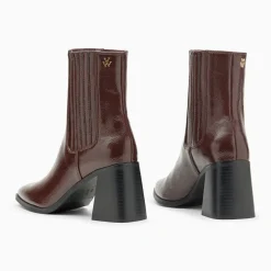Bottines montantes Taylor marron à talon trapèze