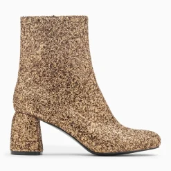Bottines pailletées Londres bronze à talon