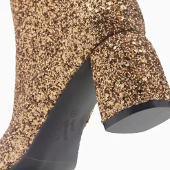 Bottines pailletées Londres bronze à talon