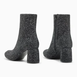 Bottines pailletées Londres noires à talon