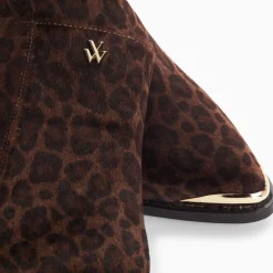 Bottines santiags Amandine léopard à talon