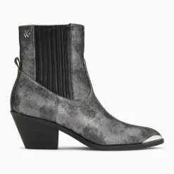 Bottines santiags Appoline anthracite à talon