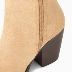 Bottines santiags Jenn beiges à talon