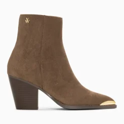 Bottines santiags Jenn taupe à talon