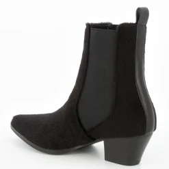 Bottines santiags Marguerite noires effet poulain