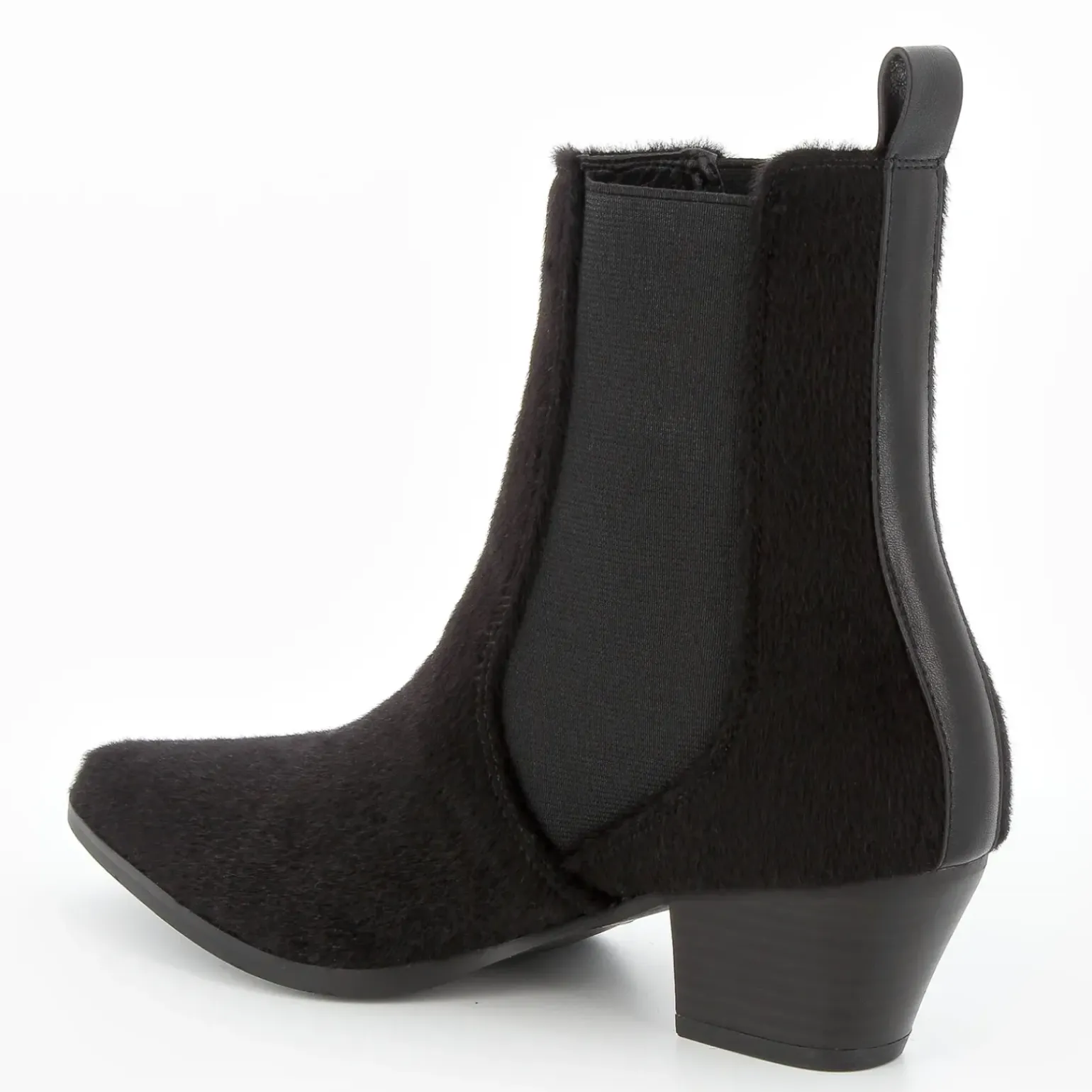 Bottines santiags Marguerite noires effet poulain