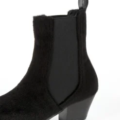 Bottines santiags Marguerite noires effet poulain