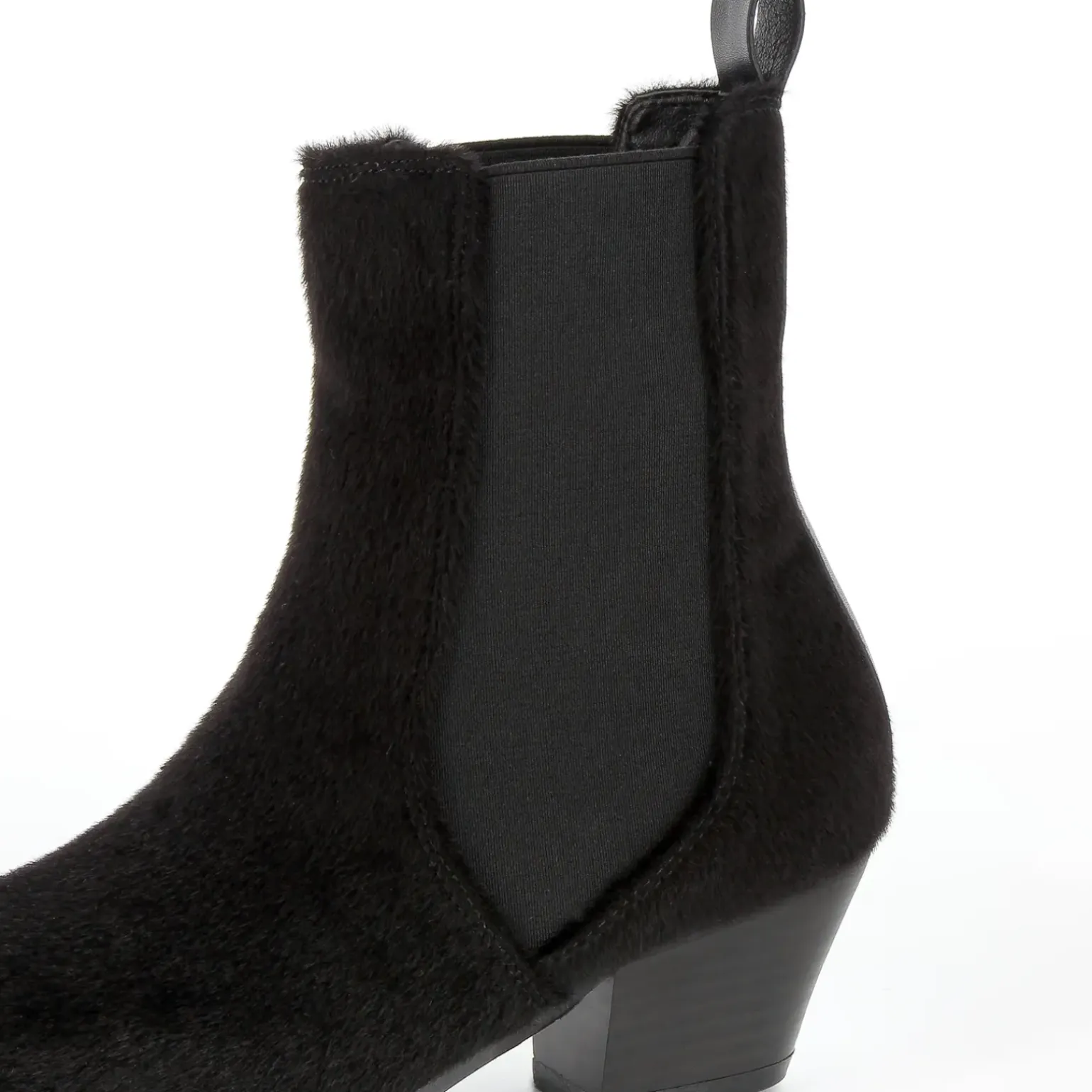 Bottines santiags Marguerite noires effet poulain