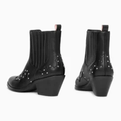 Bottines santiags Tuileries noires à clous